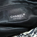 CHANEL Chain Tote Bag Nylon Black Silver CC Auth 203235A-20