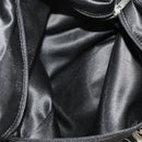 CHANEL Chain Tote Bag Nylon Black Silver CC Auth 203235A-22