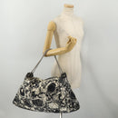 CHANEL Chain Tote Bag Nylon Black Silver CC Auth 203235A-25
