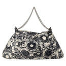 CHANEL Chain Tote Bag Nylon Black Silver CC Auth 203235A-3