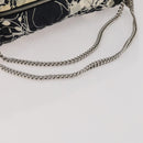 CHANEL Chain Tote Bag Nylon Black Silver CC Auth 203235A-7