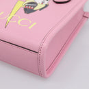 GUCCI Bananya Tote Bag Leather 2way Pink Gold 671623 Auth 203236M-12