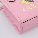 GUCCI Bananya Tote Bag Leather 2way Pink Gold 671623 Auth 203236M-13