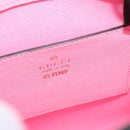 GUCCI Bananya Tote Bag Leather 2way Pink Gold 671623 Auth 203236M-17