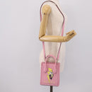 GUCCI Bananya Tote Bag Leather 2way Pink Gold 671623 Auth 203236M-23