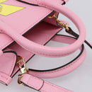 GUCCI Bananya Tote Bag Leather 2way Pink Gold 671623 Auth 203236M-7