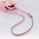 GUCCI Bananya Tote Bag Leather 2way Pink Gold 671623 Auth 203236M-9