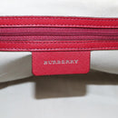 BURBERRY Nova Check Hand Bag Canvas Beige Silver Auth 203239A-10