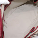 BURBERRY Nova Check Hand Bag Canvas Beige Silver Auth 203239A-11