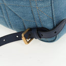 GUCCI GG Marmont Backpack Denim Blue Gold 476671 Auth 203241M-15