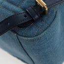GUCCI GG Marmont Backpack Denim Blue Gold 476671 Auth 203241M-20
