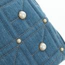 GUCCI GG Marmont Backpack Denim Blue Gold 476671 Auth 203241M-21