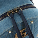 GUCCI GG Marmont Backpack Denim Blue Gold 476671 Auth 203241M-23