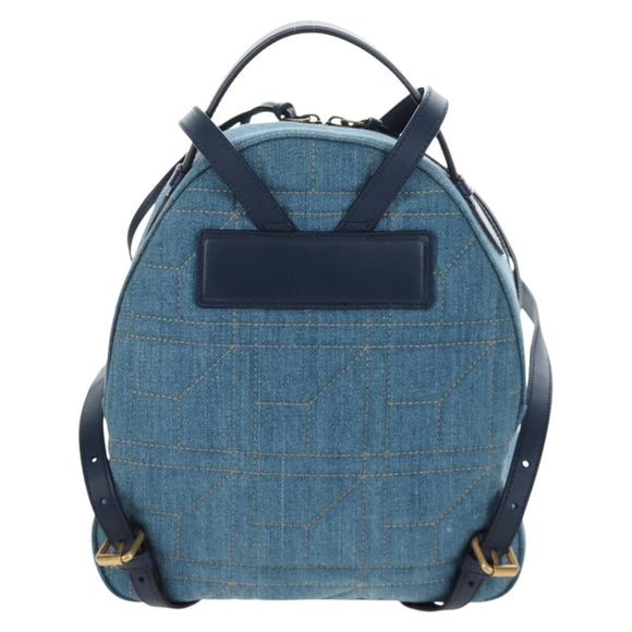 GUCCI GG Marmont Backpack Denim Blue Gold 476671 Auth 203241M