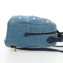 GUCCI GG Marmont Backpack Denim Blue Gold 476671 Auth 203241M-4