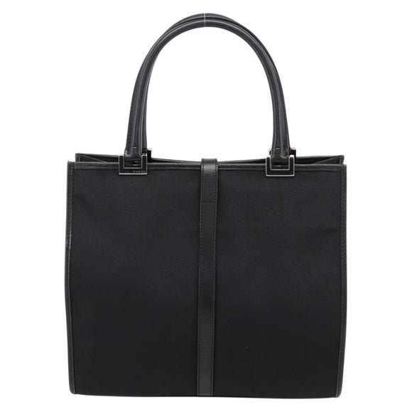 GUCCI Jackie Hand Bag Canvas Black Silver 002 1065 Auth 203243A
