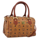 MCM Logogram Vicetos Hand Bag PVC Leather 2way Brown Gold Auth 203245A-1