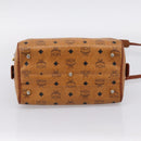MCM Logogram Vicetos Hand Bag PVC Leather 2way Brown Gold Auth 203245A-11