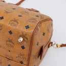 MCM Logogram Vicetos Hand Bag PVC Leather 2way Brown Gold Auth 203245A-12