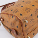 MCM Logogram Vicetos Hand Bag PVC Leather 2way Brown Gold Auth 203245A-13