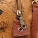 MCM Logogram Vicetos Hand Bag PVC Leather 2way Brown Gold Auth 203245A-17