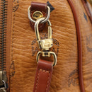 MCM Logogram Vicetos Hand Bag PVC Leather 2way Brown Gold Auth 203245A-18