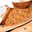 MCM Logogram Vicetos Hand Bag PVC Leather 2way Brown Gold Auth 203245A-24