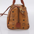 MCM Logogram Vicetos Hand Bag PVC Leather 2way Brown Gold Auth 203245A-5