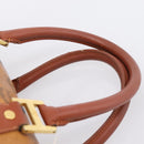 MCM Logogram Vicetos Hand Bag PVC Leather 2way Brown Gold Auth 203245A-8