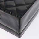 CHANEL Matelasse Shoulder Bag Patent Leather Black Gold CC Auth 203247-14