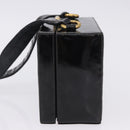 CHANEL Matelasse Shoulder Bag Patent Leather Black Gold CC Auth 203247-4