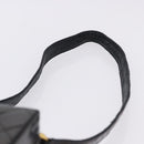 CHANEL Matelasse Shoulder Bag Patent Leather Black Gold CC Auth 203247-8