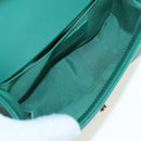 CHANEL Boy Chanel 20 Chain Shoulder Bag Leather Green Gold CC Auth 203249SAM-11