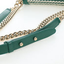 CHANEL Boy Chanel 20 Chain Shoulder Bag Leather Green Gold CC Auth 203249SAM-8