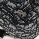 Christian Dior Trotter Canvas Backpack Jacquard Navy Silver Auth 203250SAM-17