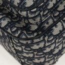 Christian Dior Trotter Canvas Backpack Jacquard Navy Silver Auth 203250SAM-18