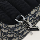 Christian Dior Trotter Canvas Backpack Jacquard Navy Silver Auth 203250SAM-20