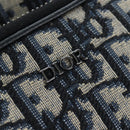 Christian Dior Trotter Canvas Backpack Jacquard Navy Silver Auth 203250SAM-21