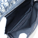 Christian Dior Trotter Canvas Backpack Jacquard Navy Silver Auth 203250SAM-23