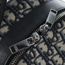 Christian Dior Trotter Canvas Backpack Jacquard Navy Silver Auth 203250SAM-24