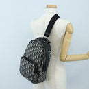 Christian Dior Trotter Canvas Backpack Jacquard Navy Silver Auth 203250SAM-29