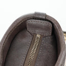 CHANEL Chain Gabriel De V Stitch Shoulder Bag Caviar Skin Gray CC Auth 203252V-17