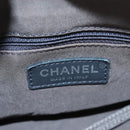 CHANEL Chain Gabriel De V Stitch Shoulder Bag Caviar Skin Gray CC Auth 203252V-18