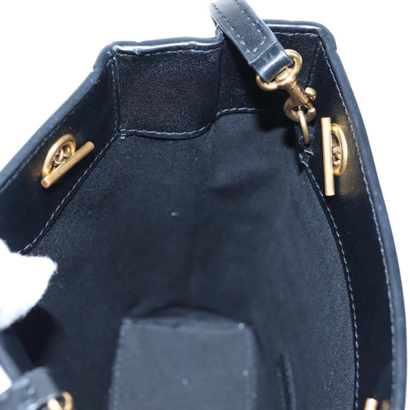 BALENCIAGA Duty Free Tote Bag Leather 2way Black Gold 787982 Auth 203253M