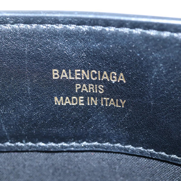 BALENCIAGA Duty Free Tote Bag Leather 2way Black Gold 787982 Auth 203253M