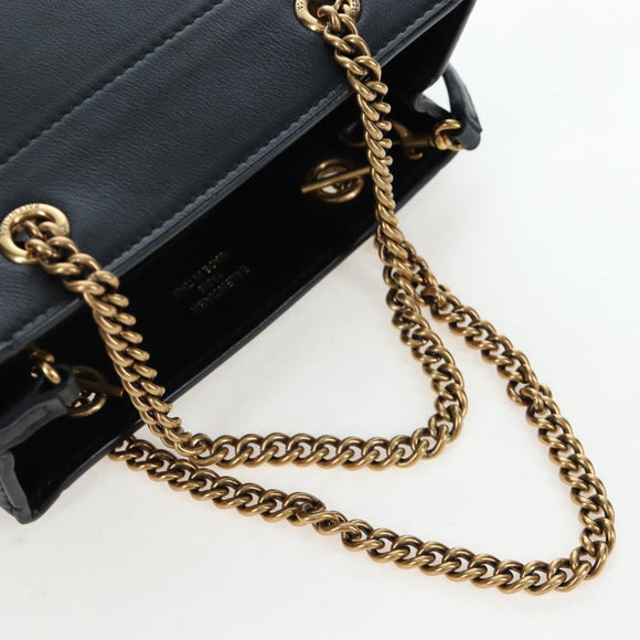 BALENCIAGA Duty Free Tote Bag Leather 2way Black Gold 787982 Auth 203253M