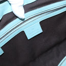 GUCCI New Jackie Hand Bag Leather Light Blue Gold 124407 Auth 203254V-15