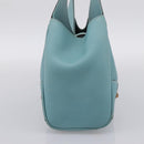 GUCCI New Jackie Hand Bag Leather Light Blue Gold 124407 Auth 203254V-5