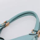 GUCCI New Jackie Hand Bag Leather Light Blue Gold 124407 Auth 203254V-8