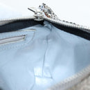 Jimmy Choo Chain Shoulder Bag Leather Sequins Silver Auth 203255M-23